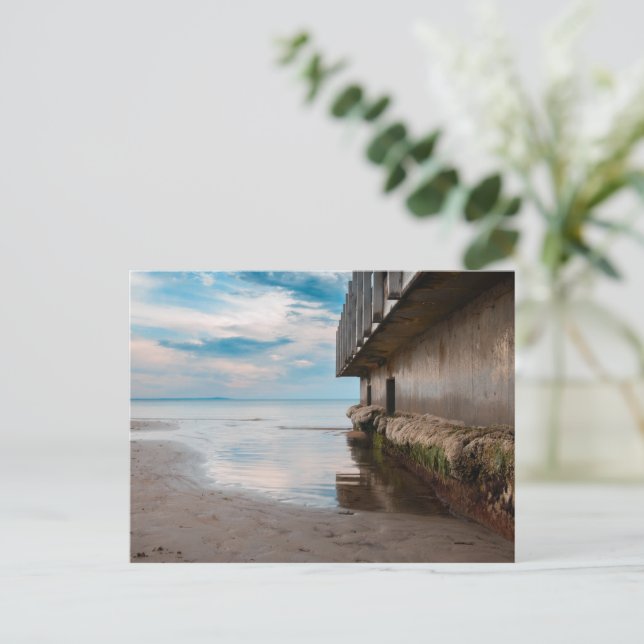 Pier deck in sunset postcard (Standing Front)