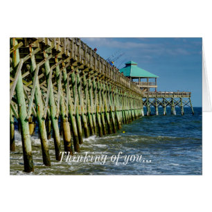 Pier Fishing Thinking Of You Card