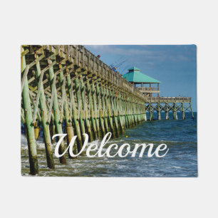 Pier Fishing Welcome Doormat
