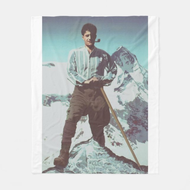 Pier Giorgio Frassati Mountaineer of the Spirit Fleece Blanket (Front)