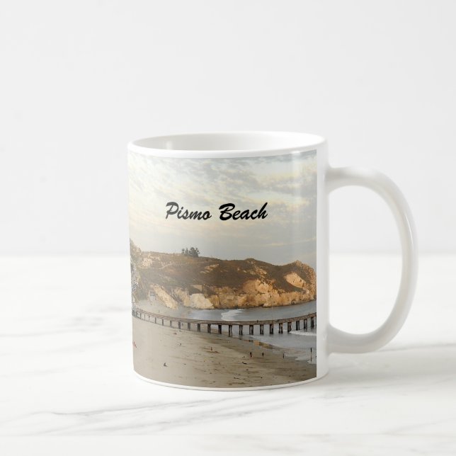 Pier in Pismo Beach California Travel Photo Coffee Mug (Right)