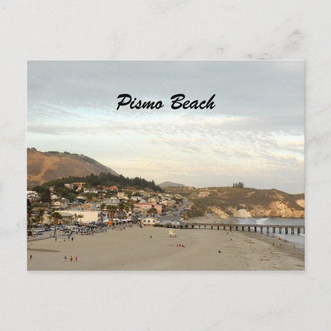 Pier in Pismo Beach California Travel Photo Postcard (Front)
