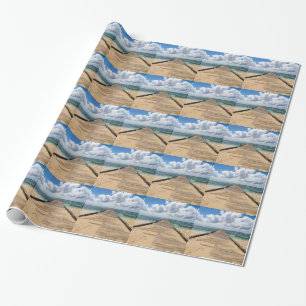 Pier into the ocean Saona Domenican Republic Wrapping Paper