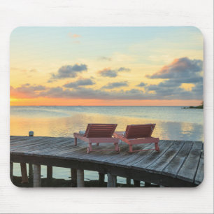 Pier overlooks the ocean, Belise Mouse Mat