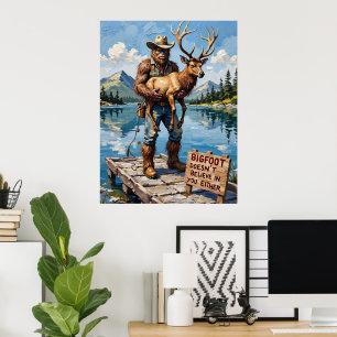 Pier Ponderings: Bigfoot and the Elk Poster