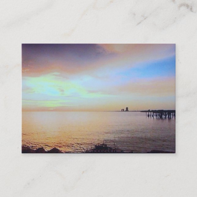 Pier Sunset Business Card (Front)