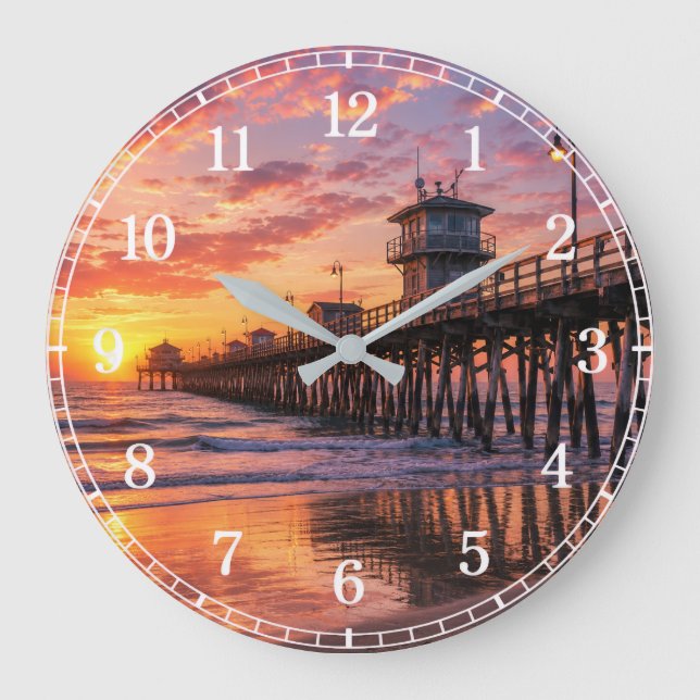 Pier Wall Clock — Coastal Landscape Design (Front)