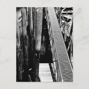 Pier Wharf Dock Walkway with Pilings Photo Postcard