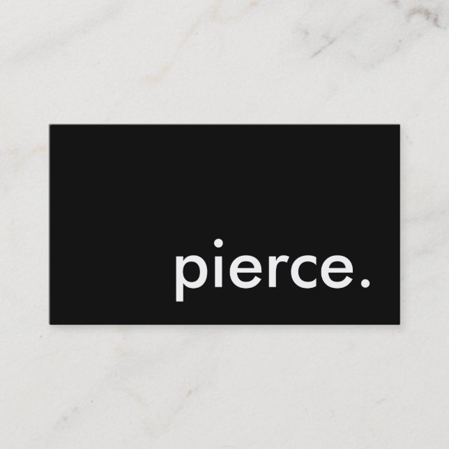 pierce. business card (Front)