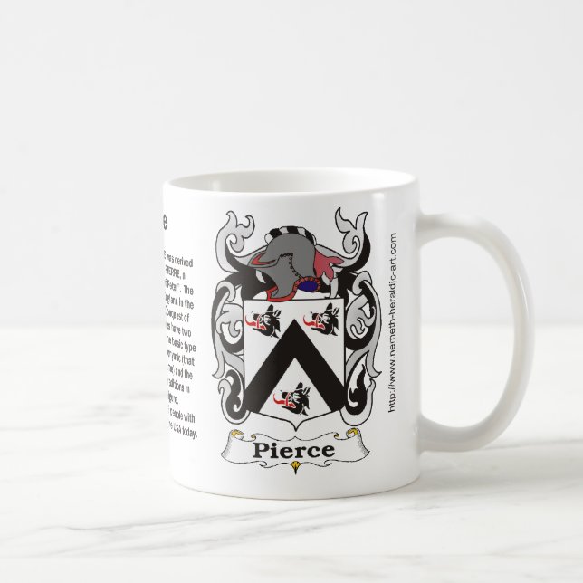 Pierce Family Coat of Arms Mug (Right)
