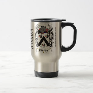 Pierce Family Coat of Arms Travel Mug