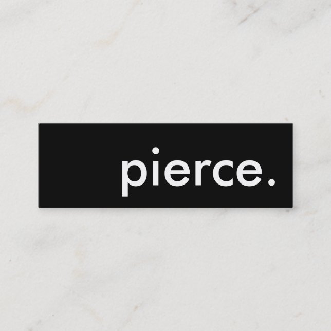pierce. loyalty punch card (Front)