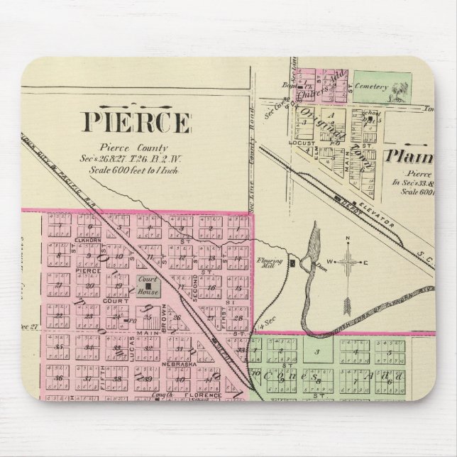 Pierce, Nebraska Mouse Mat (Front)
