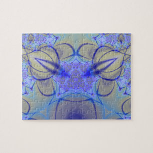 Pierce   Purple and Yellow Fractal Art Jigsaw Puzzle