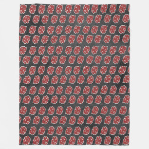Pierce red cloud pattern fleece blanket