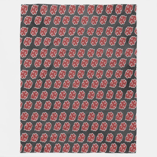 Pierce red cloud pattern fleece blanket (Front)