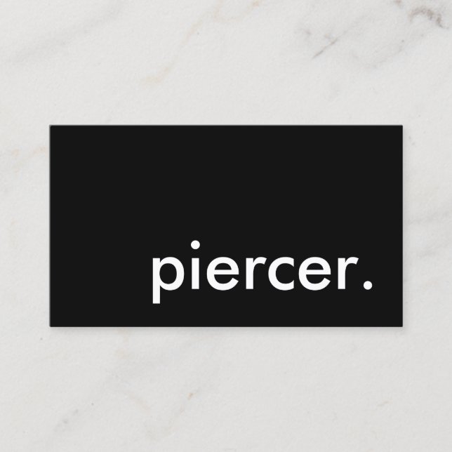 piercer. business card (Front)