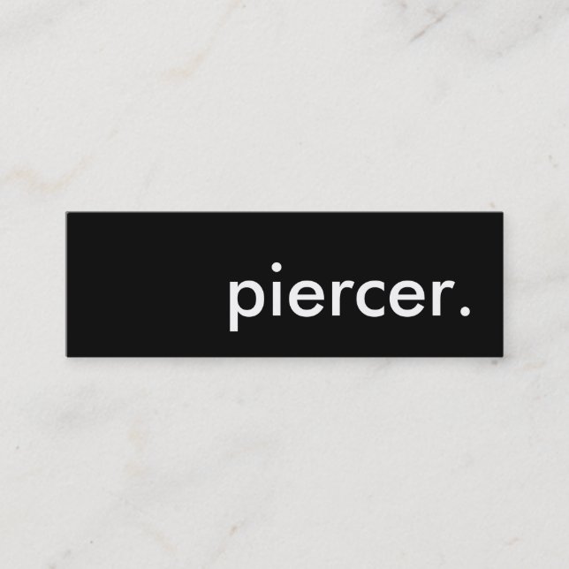piercer. mini business card (Front)