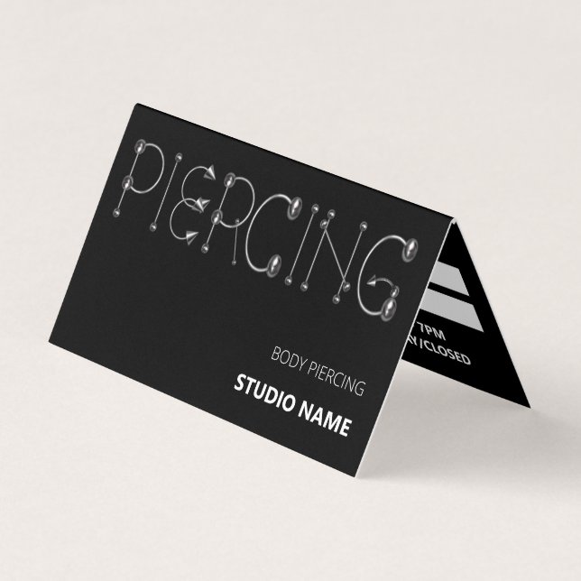 Piercing salon Appointment Business Card (Front)