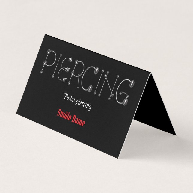 Piercing salon Business Card (Front)