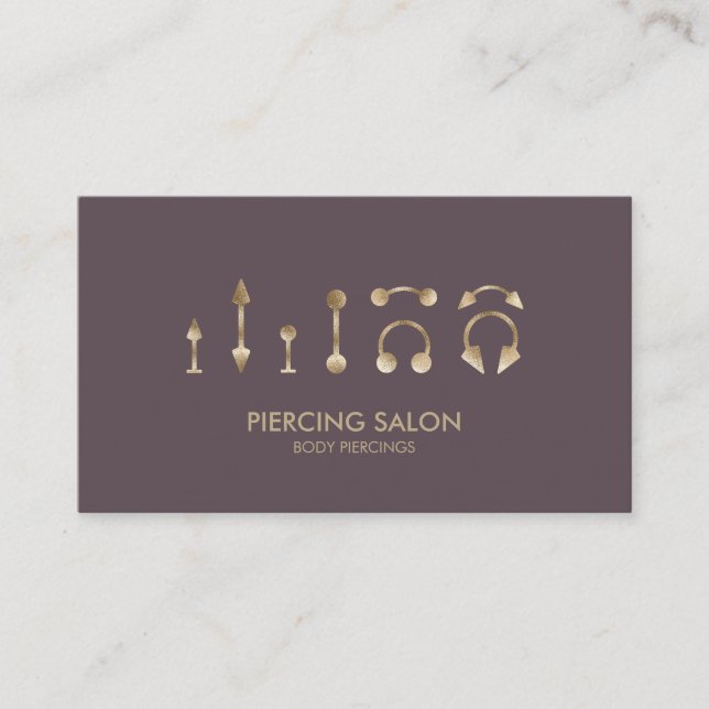 Piercing Specialist Rose Pink Business Card (Front)