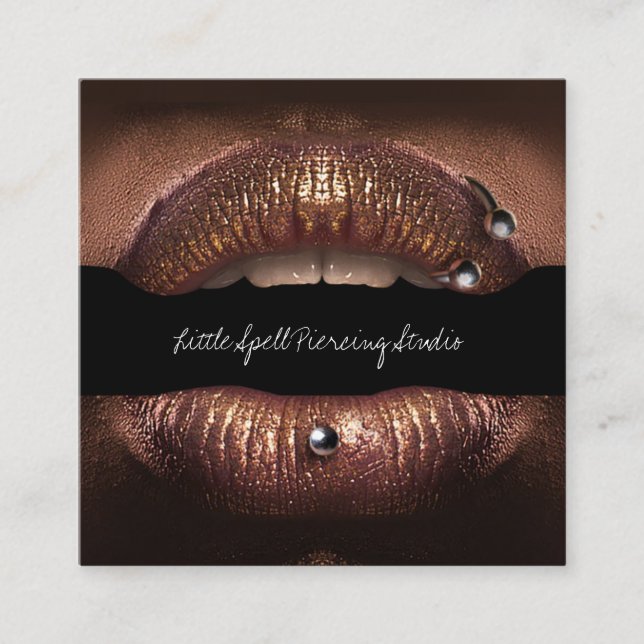 Piercing Studio Tattoo Piercing specialist Square Business Card (Front)