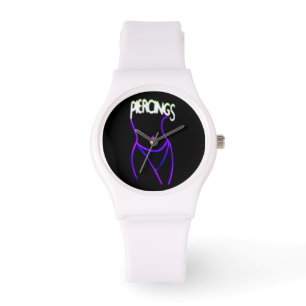 Piercings Neon Lady Silhouette -Purple Watches