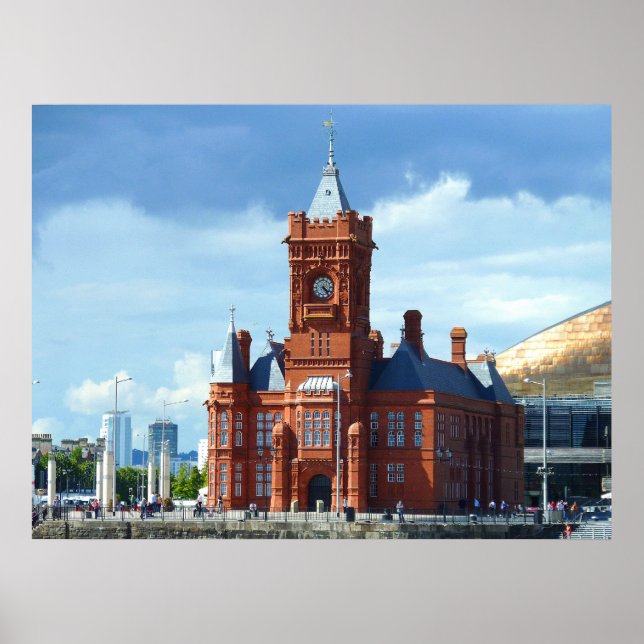 Pierhead Building, Cardiff, Wales, UK Poster (Front)