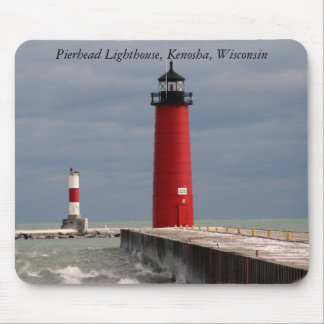 Pierhead Lighthouse, Kenosha, Wisconsin Mouse Mat