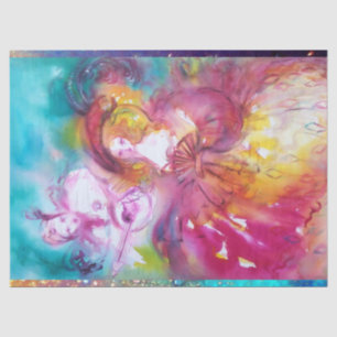 PIERO AND ARLECCHINA Venetian Carnival Watercolor  Tissue Paper