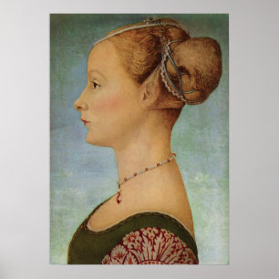 Piero del Pollaiuolo, Portrait of a Young Woman Poster
