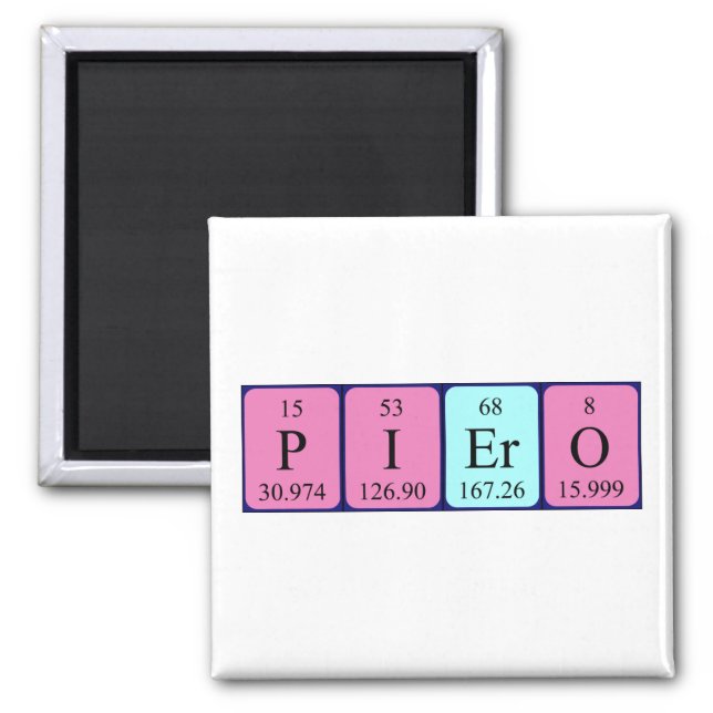 Piero periodic table name magnet (Front)
