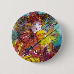 PIERO / Venetian Carnival Night 6 Cm Round Badge