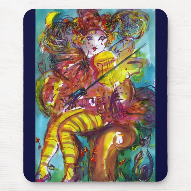 PIERO  VIOLIN PLAYER/ Venetian Carnival Night Mouse Mat (Front)