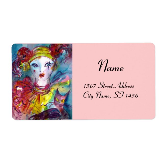 PIERO WITH CAT  red pink purple yellow (Front)