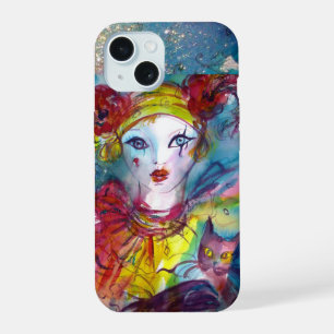PIERO WITH CAT / Venetian Carnival iPhone 15 Case