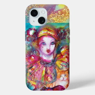 PIERO WITH CAT / Venetian Masquerade Masks iPhone 15 Case