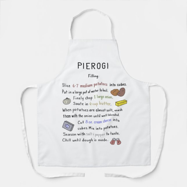 Pierogi Apron - Filling Recipe (Front)