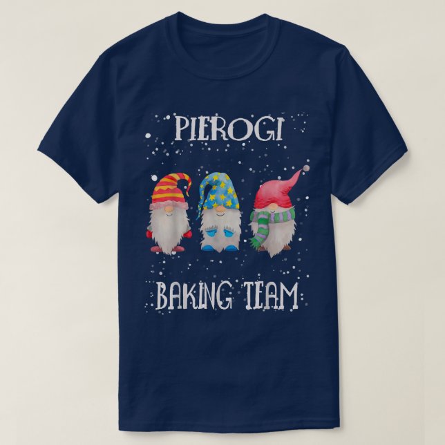 Pierogi Baking Team Nordic Christmas Gnome Baking  T-Shirt (Design Front)