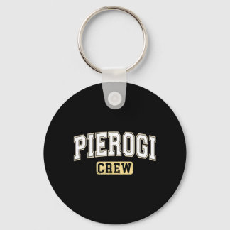 Pierogi Crew Polish Food Varsity Letters Key Ring