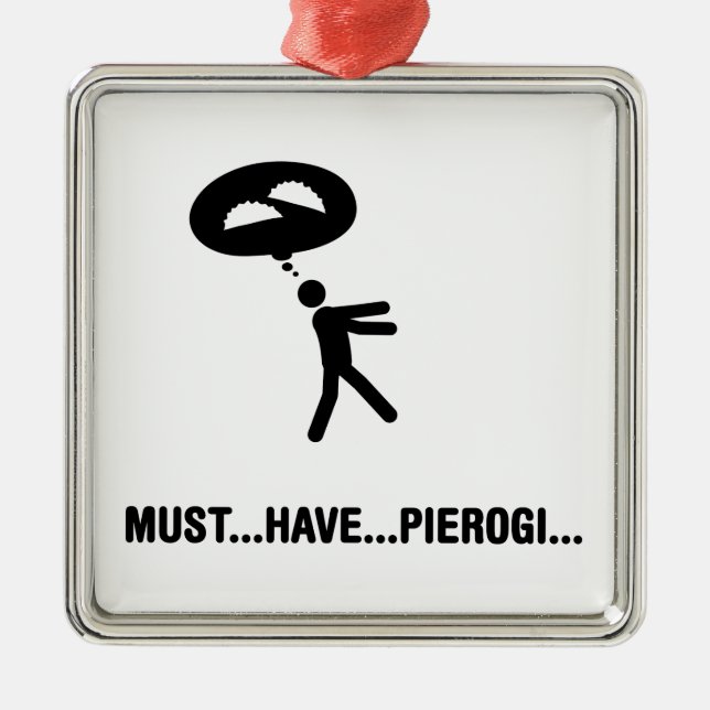 Pierogi Lover Metal Tree Decoration (Front)