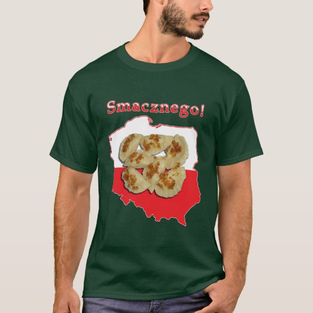 Pierogi Smacznego Polish Map T-Shirt (Front)