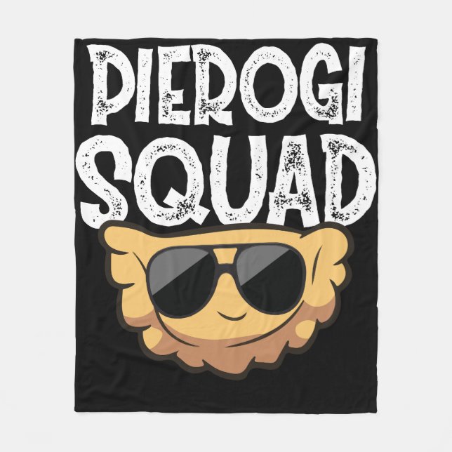 Pierogi Squad Polish Food Poland Funny Fleece Blanket (Front)