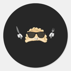 Pierogi Time Pierogi With Sunglasses Poland Classic Round Sticker