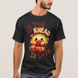 Pierogi valentine's day shirt – knead is love