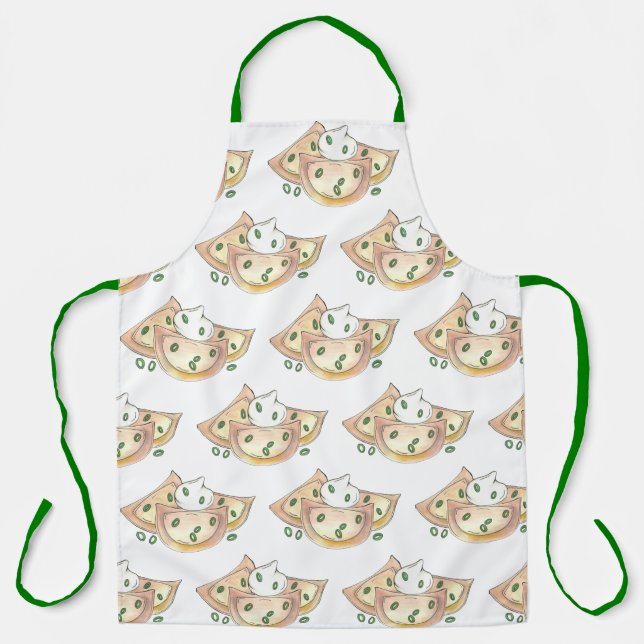 Pierogies Potato Dumplings Polish Food Cuisine Apron (Front)