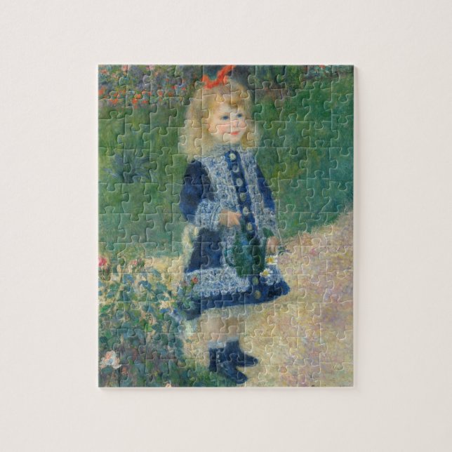 Pierre A Renoir | A Girl with a Watering Can Jigsaw Puzzle (Vertical)