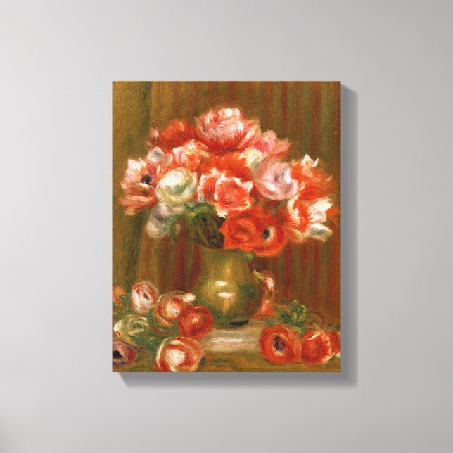 Pierre A Renoir | Anemones Canvas Print (Front)