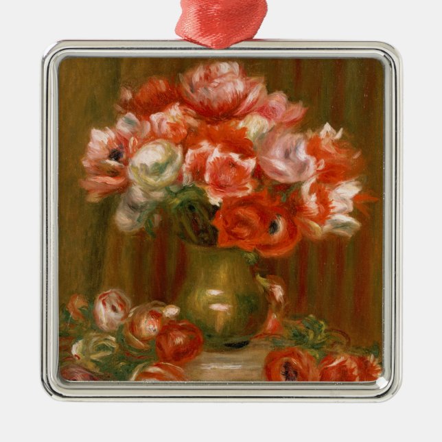 Pierre A Renoir | Anemones Metal Tree Decoration (Front)