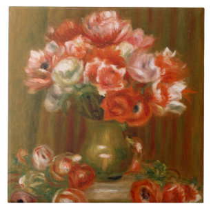 Pierre A Renoir Anemones Tile